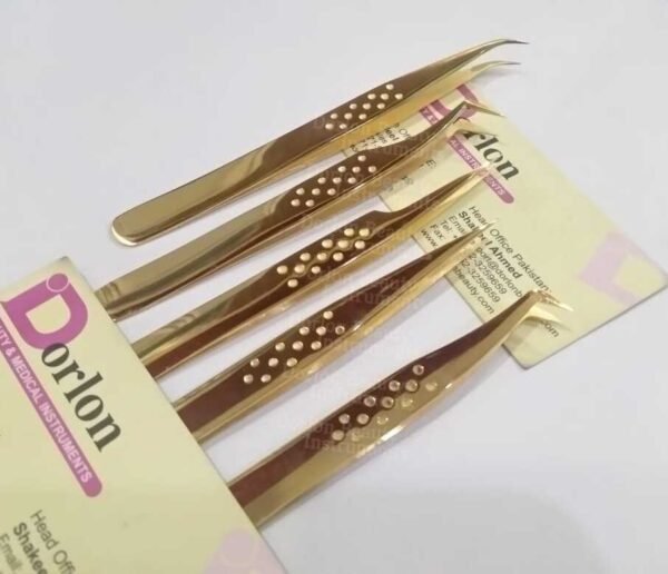 CLASSIC AND VOLUME TWEEZERS SET WITH DOTTED PATTERN
