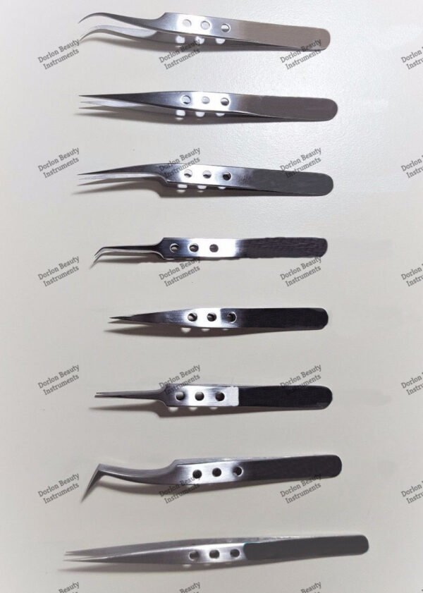 Japanese Stainless Steel Eyelash Tweezers Set